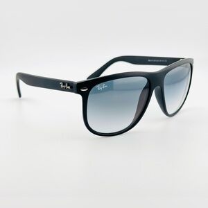 Ray-Ban Boyfriend Sunglasses RB4147 Matte Black Frame with Gray Gradient Lenses